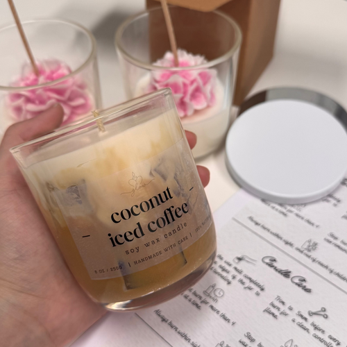 Coconut Iced Coffee - 250gr Soy & Gel Wax Scented Candle